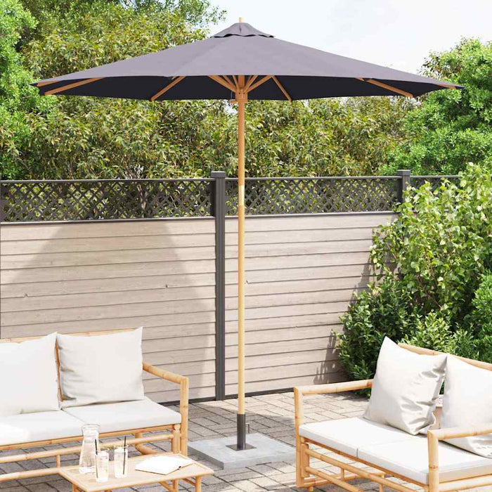 Ombrello da giardino Grigio scuro 270 x 270 x 260 cm Bambù 4108088