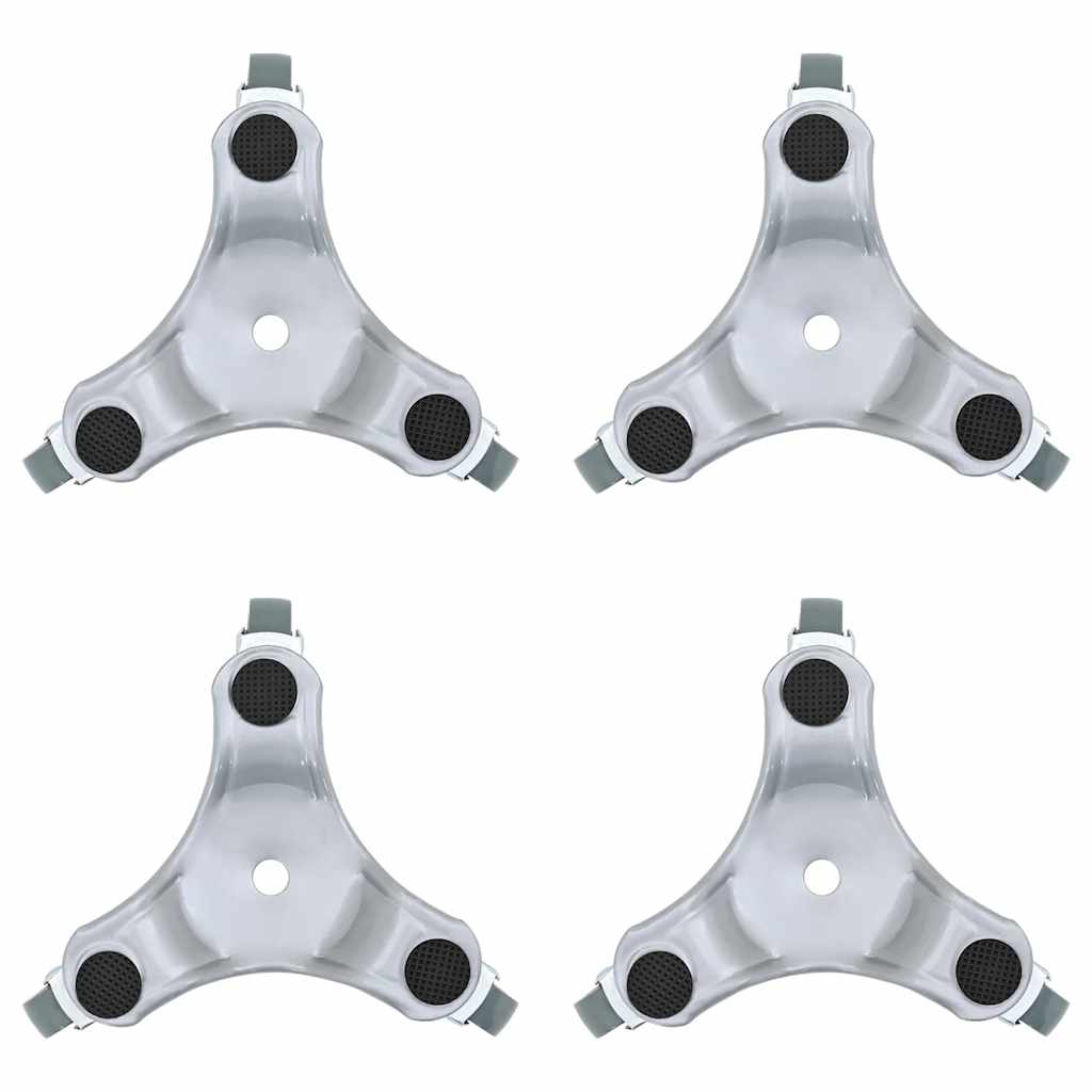 Ruote per mobili 4 pz 16x14,5x5,5 cm Acciaio 180 kg