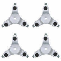 Ruote per mobili 4 pz 16x14,5x5,5 cm Acciaio 180 kg