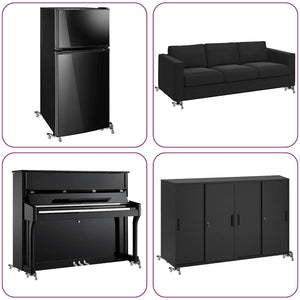 Ruote per mobili 4 pz 16x14,5x5,5 cm Acciaio 180 kg 42002556