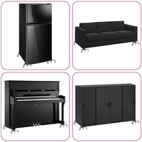 vidaXL Ruote per mobili 4 pz con sollevatore 19x17,5x6 cm Acciaio 1000 kg