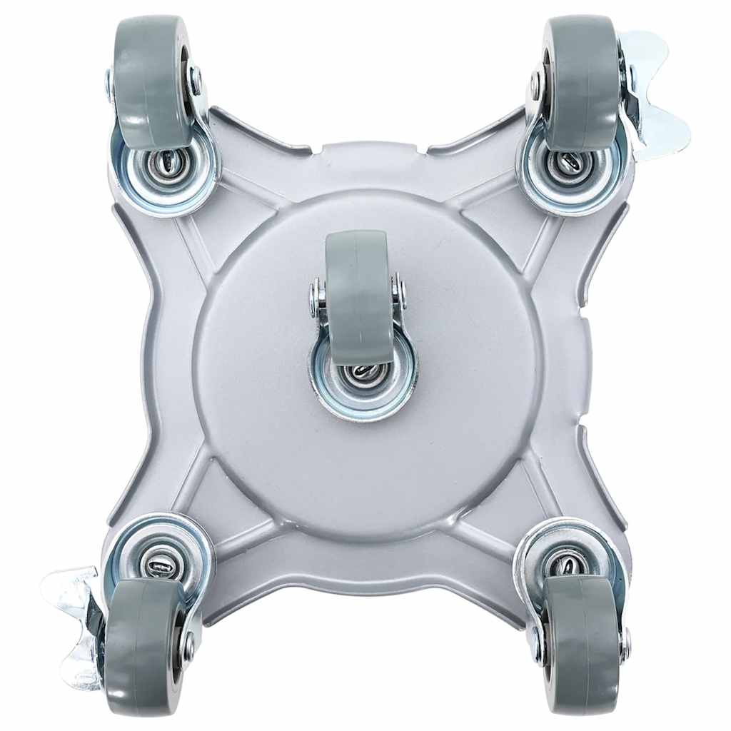 Ruote per mobili 4 pz con sollevatore 15,5x15,5x5,5 cm Acciaio 1000 kg 42002559