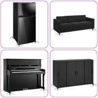 vidaXL Ruote per mobili 4 pz con sollevatore 15,5x15,5x5,5 cm Acciaio 1000 kg