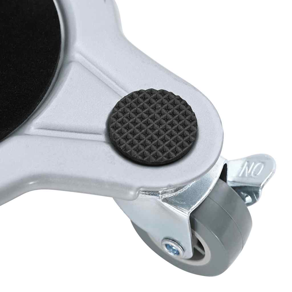 vidaXL Ruote per mobili 4 pz con sollevatore 15,5x15,5x5,5 cm Acciaio 1000 kg