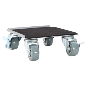 Ruote per mobili 4 pz con sollevatore 13,5x13,5x6 cm Acciaio 1300 kg