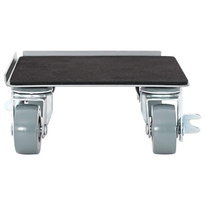 Ruote per mobili 4 pz con sollevatore 13,5x13,5x6 cm Acciaio 1300 kg