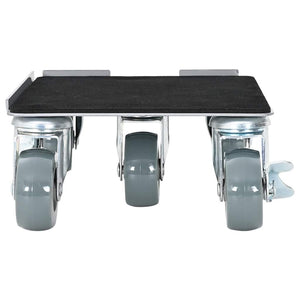 Ruote per mobili 4 pz con sollevatore 17,5x16x7,5 cm Acciaio 1600 kg