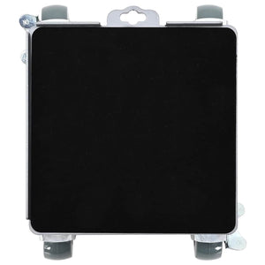 Ruote per mobili 4 pz con sollevatore 17,5x16x7,5 cm Acciaio 1600 kg