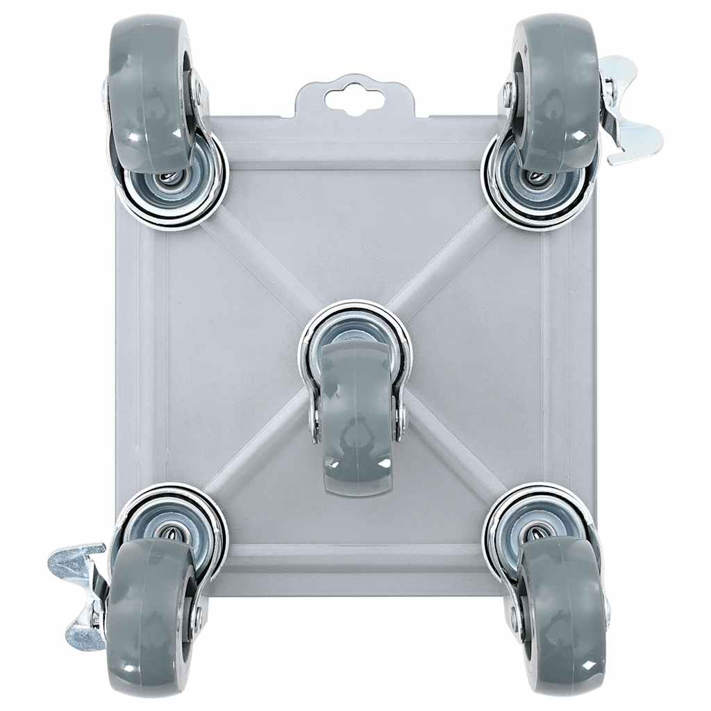 Ruote per mobili 4 pz con sollevatore 17,5x16x7,5 cm Acciaio 1600 kg