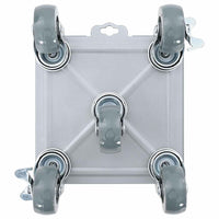 Ruote per mobili 4 pz con sollevatore 17,5x16x7,5 cm Acciaio 1600 kg