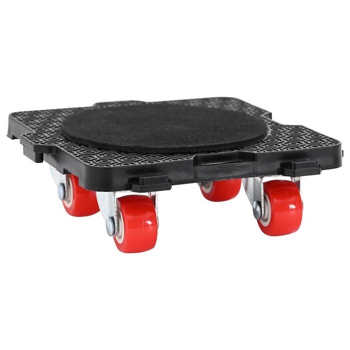 Ruote per mobili 4 pz con sollevatore Nero 13,5x13,5x4,2 cm 300 kg