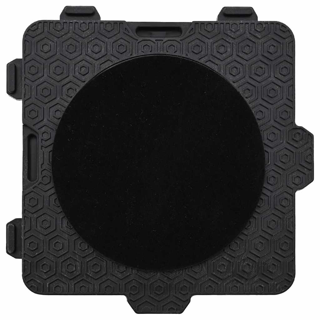 Ruote per mobili 4 pz con sollevatore Nero 13,5x13,5x4,2 cm 300 kg