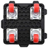 Ruote per mobili 4 pz con sollevatore Nero 13,5x13,5x4,2 cm 300 kg 42002562