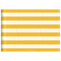 Paravento per Balcone Striscia Gialla e Bianca 75x700 cm 42002039