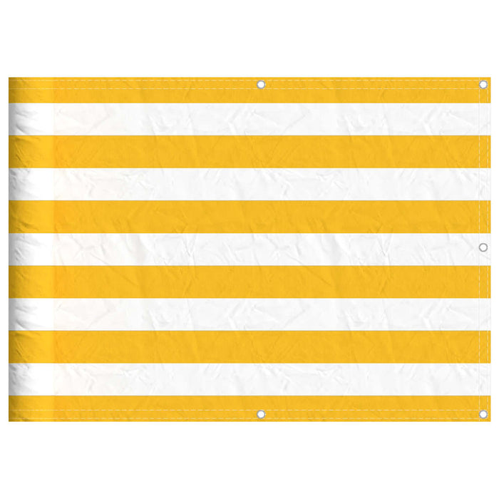 Paravento per Balcone Striscia Gialla e Bianca 75x700 cm 42002039