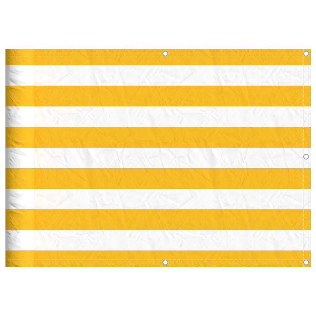 Paravento per Balcone Striscia Gialla e Bianca 75x1000 cm 42002041