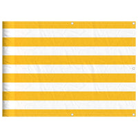 Paravento per Balcone Striscia Gialla e Bianca 75x1000 cm 42002041