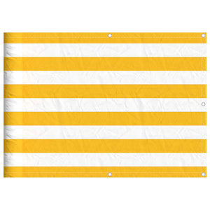 Paravento per Balcone Striscia Gialla e Bianca 75x1000 cm 42002041