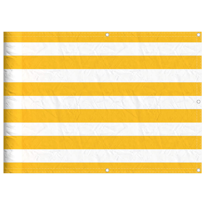Paravento per Balcone Striscia Gialla e Bianca 75x1000 cm 42002041