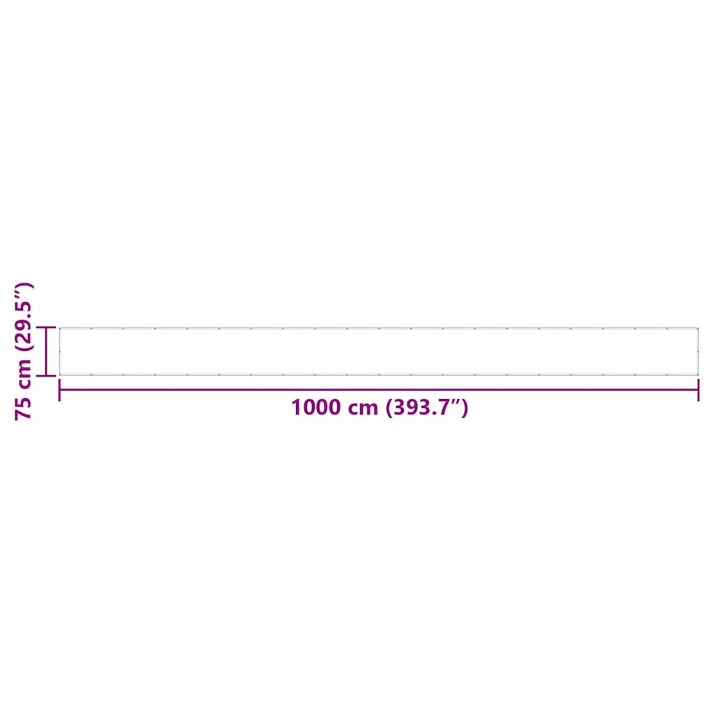 Paravento per Balcone Striscia Gialla e Bianca 75x1000 cm 42002041