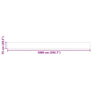 Paravento per Balcone Striscia Gialla e Bianca 75x1000 cm 42002041