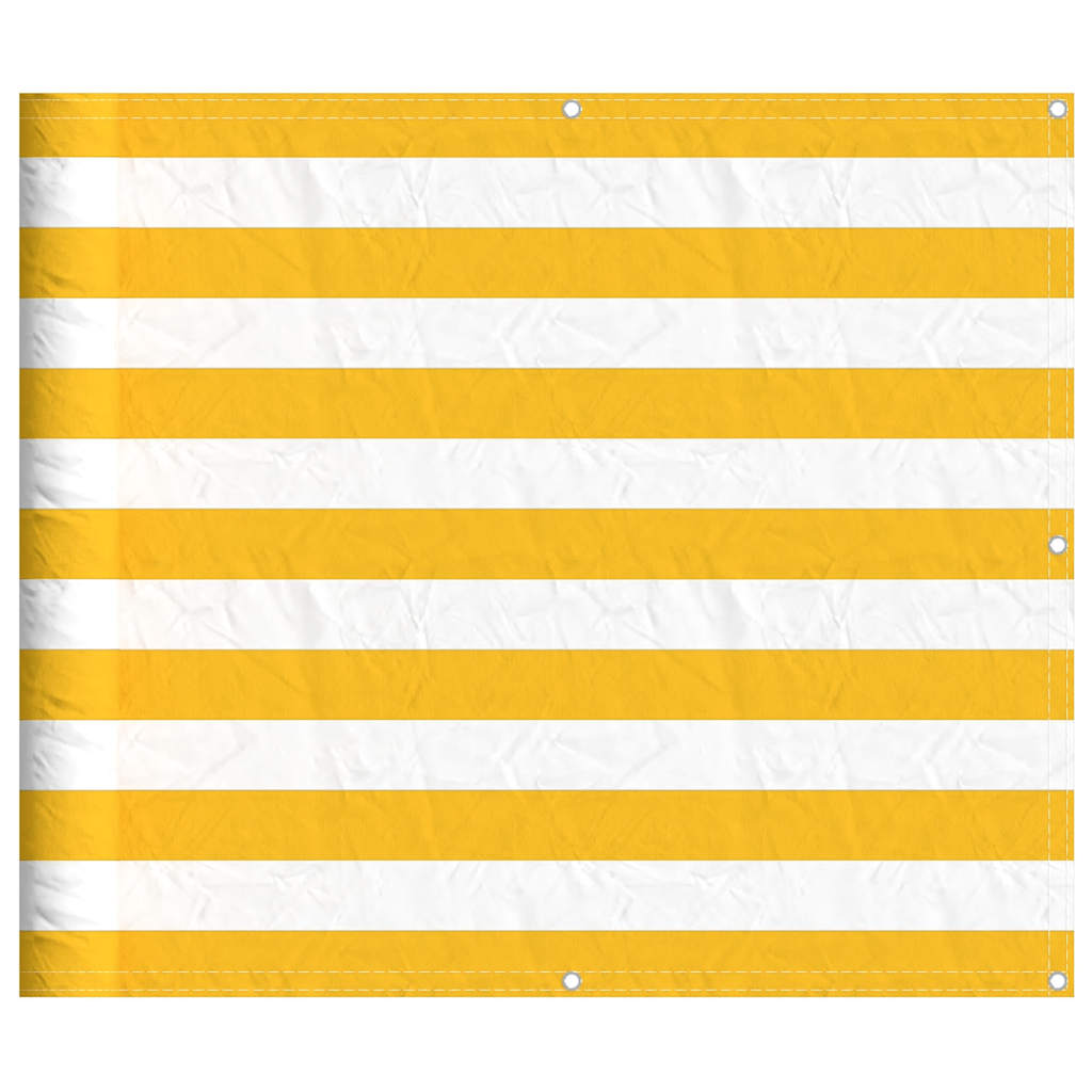Paravento per Balcone Striscia Gialla e Bianca 90x1000 cm 42002044