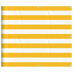 Paravento per Balcone Striscia Gialla e Bianca 90x1000 cm 42002044
