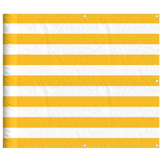 Paravento per Balcone Striscia Gialla e Bianca 90x1000 cm 42002044