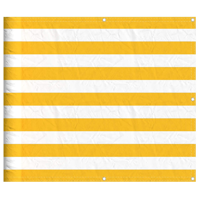 Paravento per Balcone Striscia Gialla e Bianca 90x1000 cm 42002044