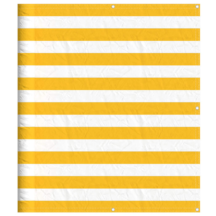 Paravento per Balcone Striscia Gialla e Bianca 120x700 cm 42002045