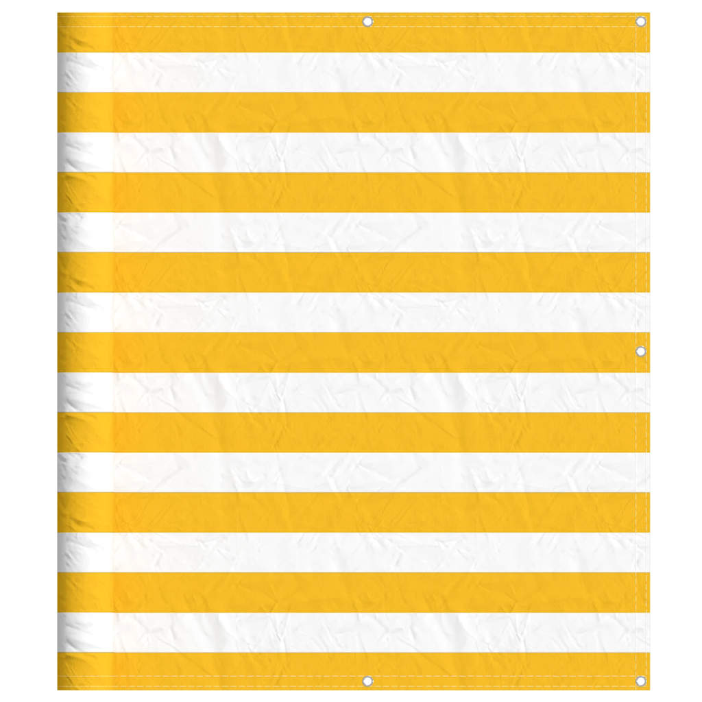 Paravento per Balcone Striscia Gialla e Bianca 120x800 cm