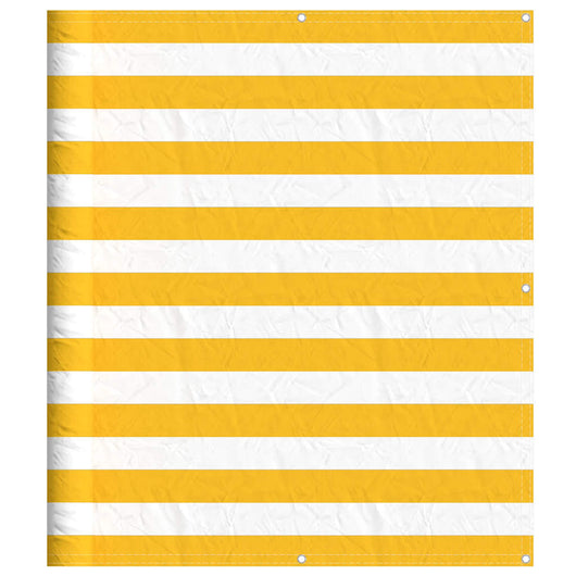 Paravento per Balcone Striscia Gialla e Bianca 120x800 cm 42002046