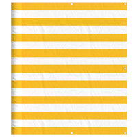 Paravento per Balcone Striscia Gialla e Bianca 120x1000 cm