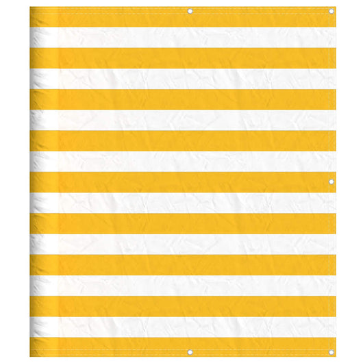 Paravento per Balcone Striscia Gialla e Bianca 120x1000 cm