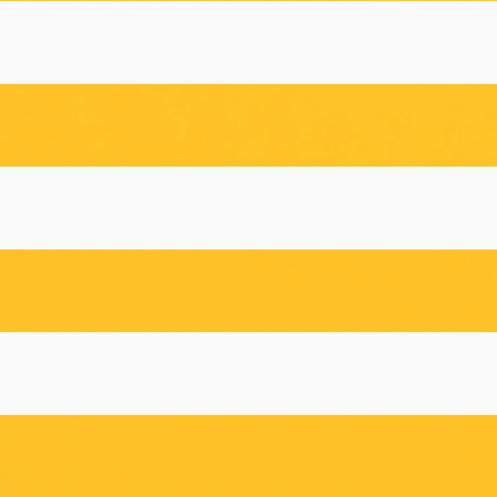 Paravento per Balcone Striscia Gialla e Bianca 120x1000 cm