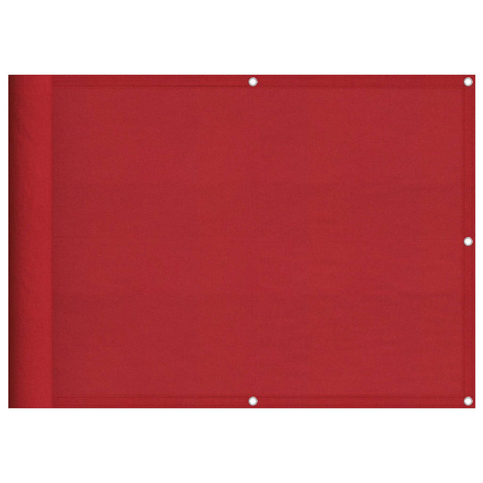 vidaXL Paravento da Balcone Rosso 75x800 cm 100% Poliestere Oxford