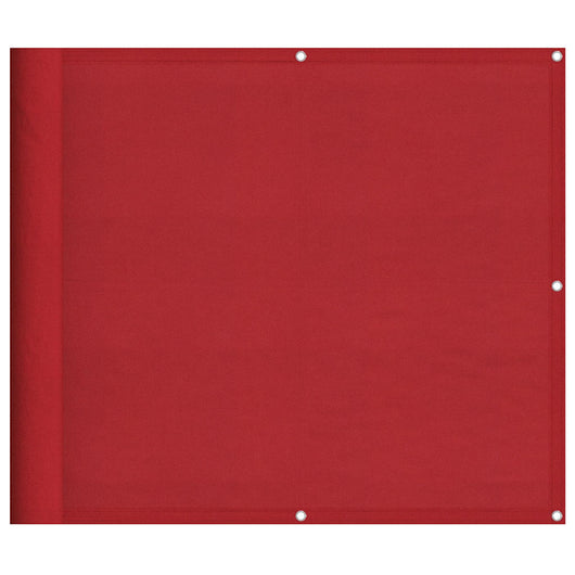 vidaXL Paravento da Balcone Rosso 90x700 cm 100% Poliestere Oxford