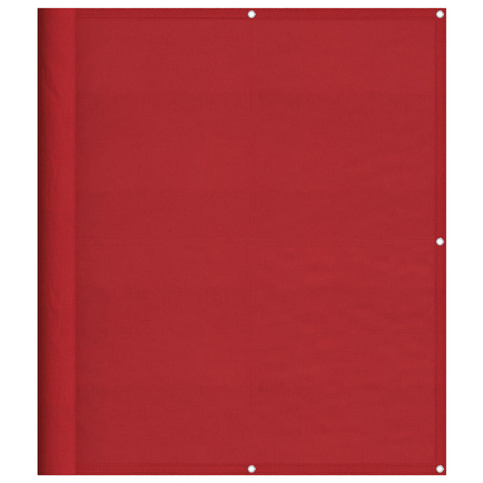 Paravento da Balcone Rosso 120x700 cm 100% Poliestere Oxford
