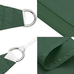 Vela Parasole Verde Scuro 7x5x5 m 100% Poliestere Oxford 42002284