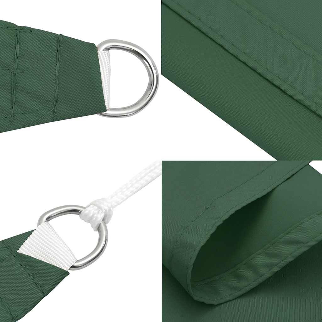 Vela Parasole Verde Scuro 7x5x5 m 100% Poliestere Oxford