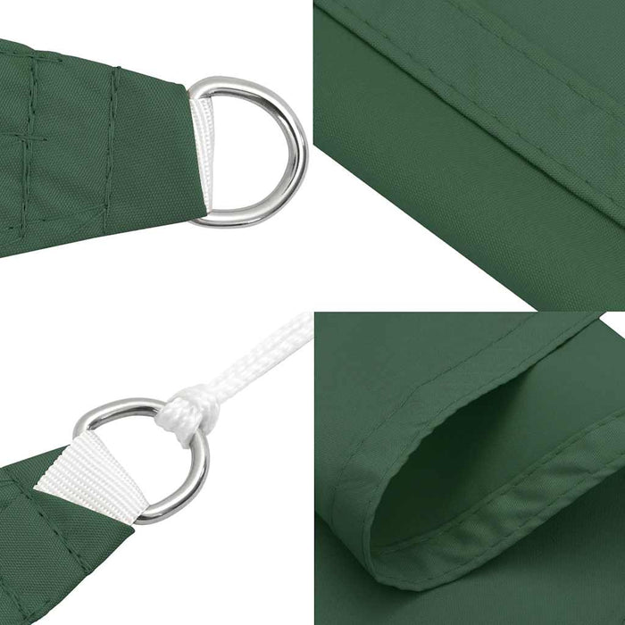 Vela Parasole Verde Scuro 7x5x5 m 100% Poliestere Oxford
