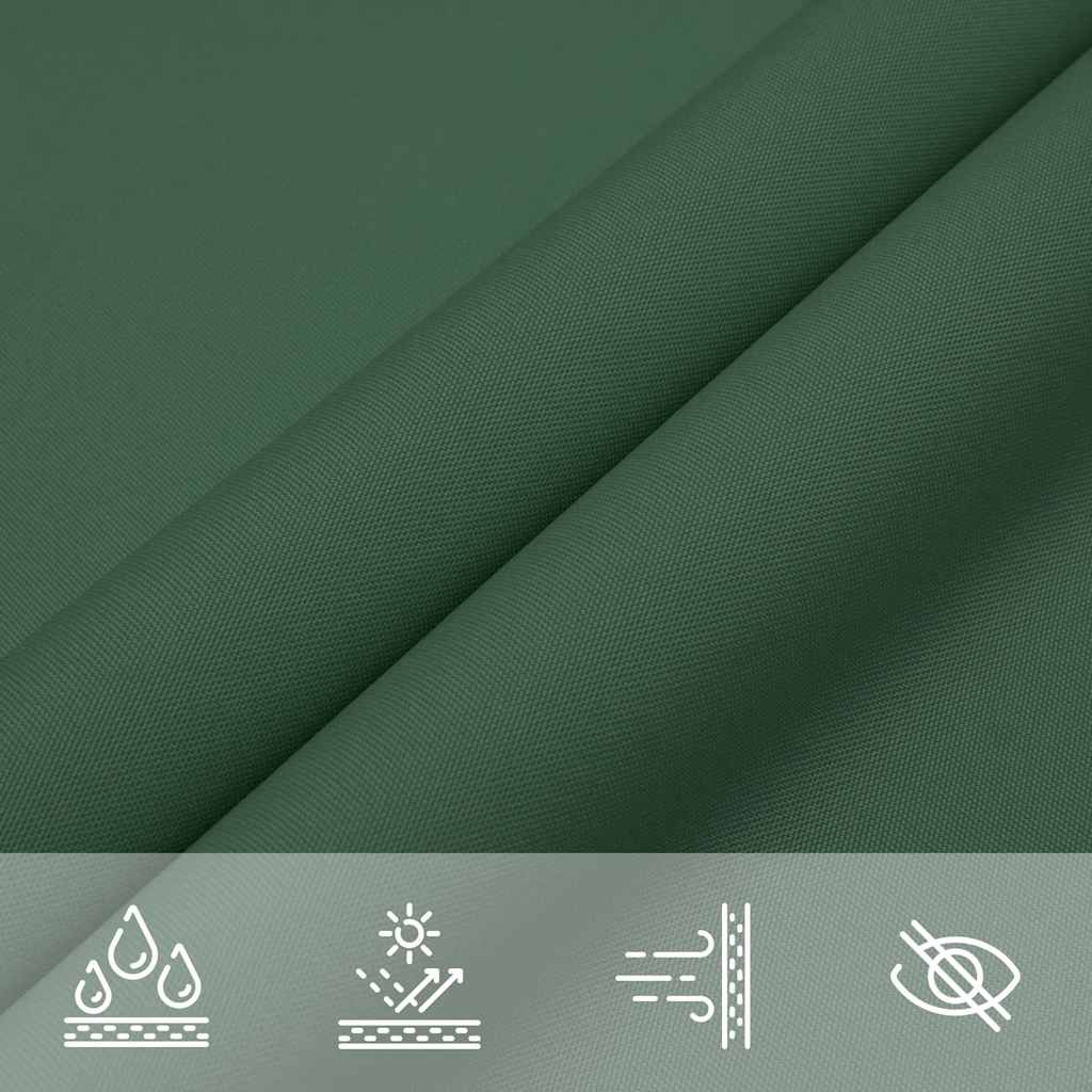 Vela Parasole Verde Scuro 7x5x5 m 100% Poliestere Oxford