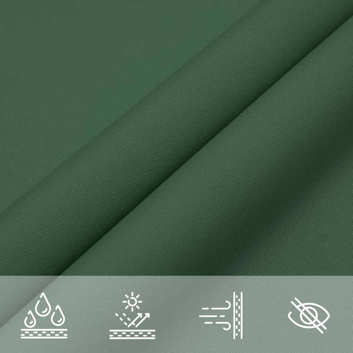 Vela Parasole Verde Scuro 7x5x5 m 100% Poliestere Oxford