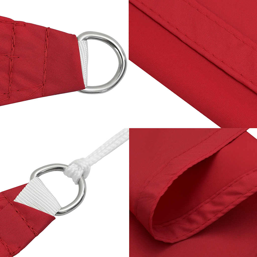Vela Parasole Rossa 7x5x5 m 100% Poliestere Oxford