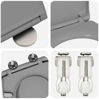 Sedile del WC con rilascio rapido Grigio 44.8 x 37.3 x 4.2 cm 42002347