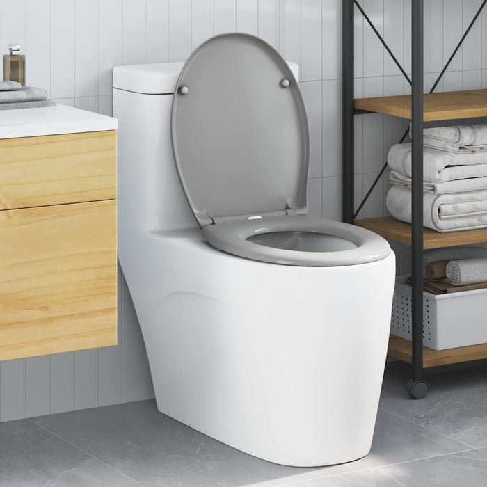 Sedile del WC con rilascio rapido Grigio 44.8 x 37.3 x 4.2 cm 42002347