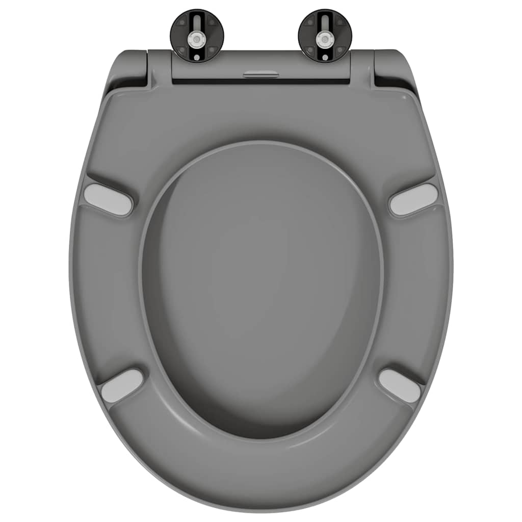 Sedile del WC con rilascio rapido Grigio 44.8 x 37.3 x 4.2 cm 42002347