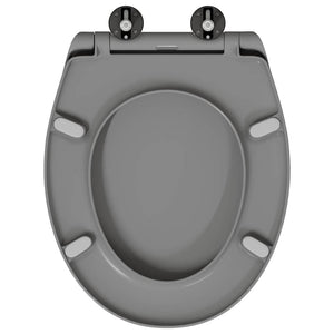 Sedile del WC con rilascio rapido Grigio 44.8 x 37.3 x 4.2 cm 42002347