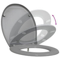 Sedile del WC con rilascio rapido Grigio 44.8 x 37.3 x 4.2 cm 42002347