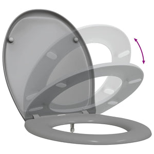 Sedile del WC con rilascio rapido Grigio 44.8 x 37.3 x 4.2 cm 42002347